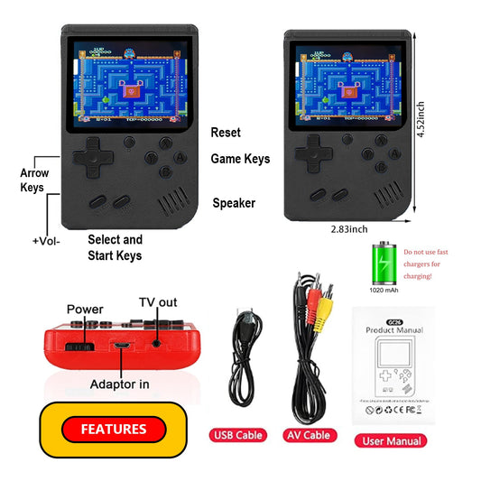 Retro Handheld Video Game Console